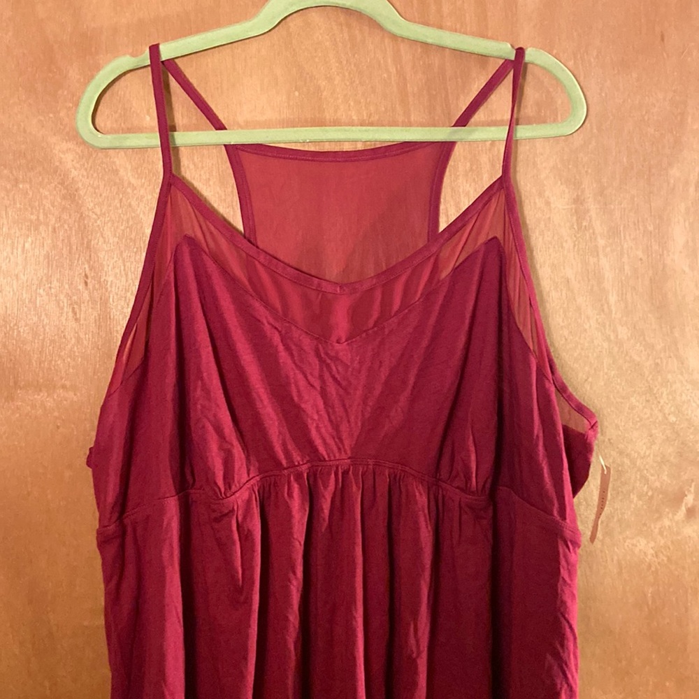 Nwt, 26/28 summer soft nightgown, cotton blend with mesh trim